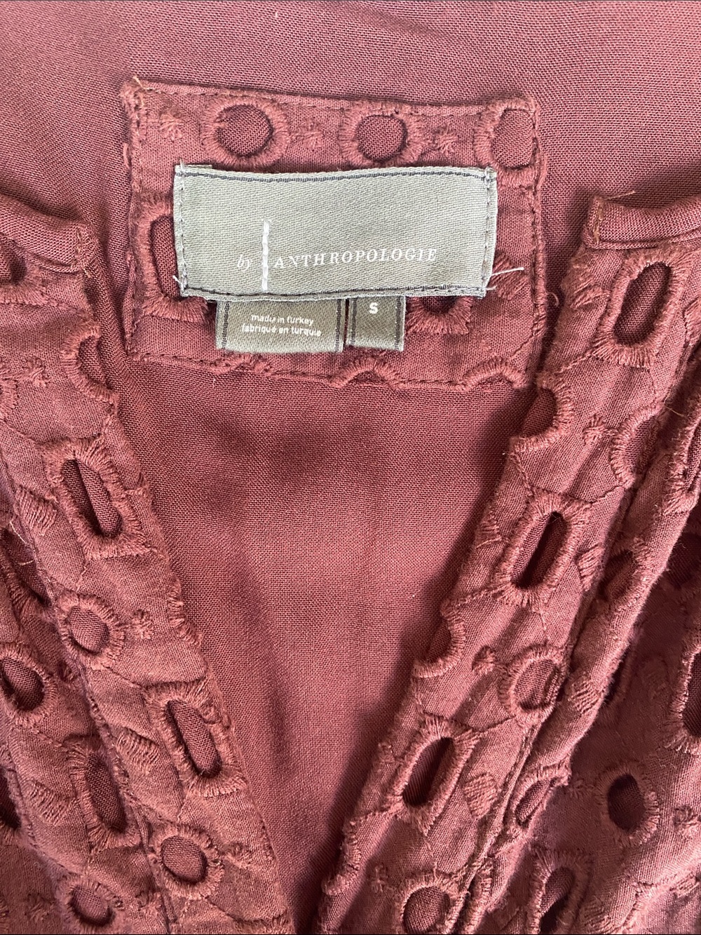 Anthropologie: Somerset Brown Eyelet Dress - Picture 4 of 5